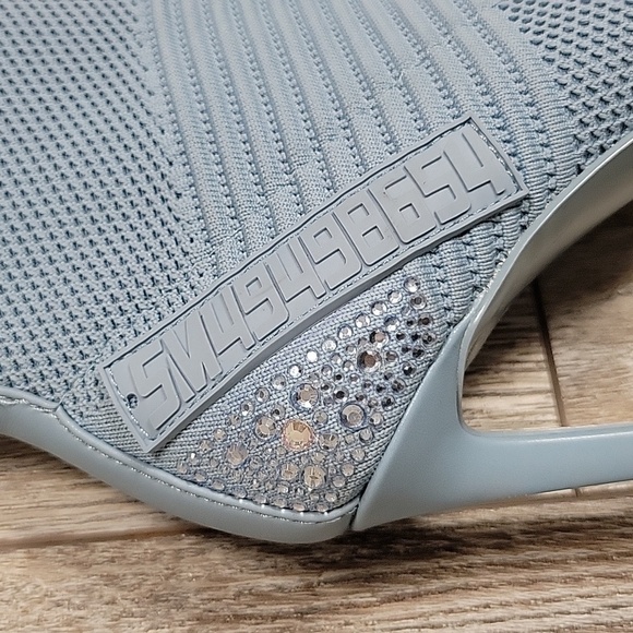 Steve Madden Size 6 Blue Rhinestone Studded Stiletto Boots - Picture 4 of 12